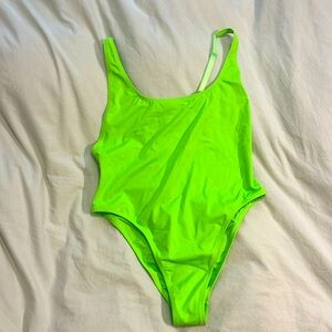 SKIMS neon green XL swim set